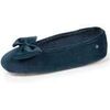 Chaussons Isotoner Chaussons ballerines Femme Grand N?ud Bleu canard Bleu