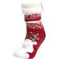 Chaussettes Isotoner Chaussettes fourr&eacute;es Femme No&euml;l Rouge Rouge Grenoble