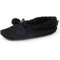 Chaussettes sur Grenoble : Chaussettes Isotoner Chaussettes-chaussons fourr&eacute;es Femme Pompons Noir Noir