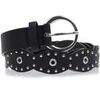Ceinture Isotoner Ceinture Femme rock Noir cuir