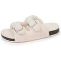 Chaussons / Pantoufles sur Grenoble : Chaussons Isotoner Chaussons sandales Femme Ivoire