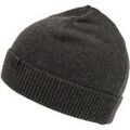 Bonnet Isotoner Bonnet Homme court &agrave; revers Taupe Gris Grenoble