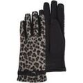 Gants sur Grenoble : Gants Isotoner Gants Femme &agrave; motif L&eacute;opard tactiles Noir