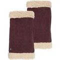 Gants sur Grenoble : Gants Isotoner Mitaines Femme cuir velours fourr&eacute; Bordeaux Noir