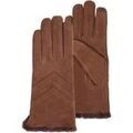 Gants sur Grenoble : Gants Isotoner Gants Femme tactiles cuir velours Cognac