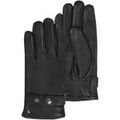 Gants sur Grenoble : Gants Isotoner Gants cuir Homme Noir patte de resserrage