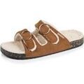 Chaussons / Pantoufles sur Grenoble : Chaussons Isotoner Chaussons sandales Femme Camel Sherpa