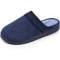 Chaussons / Pantoufles sur Grenoble : Chaussons Isotoner Chaussons mules crant&eacute;es Femme Marine Bleu