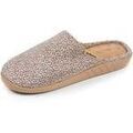 Chaussons / Pantoufles sur Grenoble : Chaussons Isotoner Chaussons mules Femme ergonomiques L&eacute;opard beige Beige