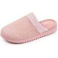 Chaussons / Pantoufles sur Grenoble : Chaussons Isotoner Chaussons mules crant&eacute;es Femme Rose Rose