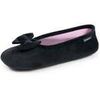 Chaussons Isotoner Chaussons ballerines Femme Noir int&eacute;rieur pois Noir