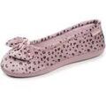 Chaussons / Pantoufles sur Grenoble : Chaussons Isotoner Chaussons ballerines Femme ergonomiques L&eacute;opard blush Rose