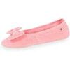 Chaussons Isotoner Chaussons ballerines Femme grand noeud Corail