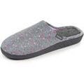 Chaussons Isotoner Chaussons mules Femme ergonomiques Pois gris Grenoble