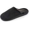 Chaussons Isotoner Chaussons mules Homme ergonomiques Noir int&eacute;rieur rayures Noir