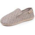 Chaussons / Pantoufles sur Grenoble : Chaussons Isotoner Chaussons charentaises Femme L&eacute;opard beige Beige
