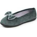 Chaussons Isotoner Chaussons ballerines Femme Sauge noeud iris&eacute; Vert Grenoble
