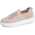 Baskets femme sur Grenoble : Baskets basses Isotoner Baskets Femme slip-on talon plateforme Beige