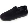 Chaussons Isotoner Chaussons charentaises Homme Noir int&eacute;rieur Tartan gris Noir