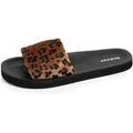Claquettes Isotoner Mules Femme moul&eacute;es L&eacute;opard/Noir Multicolore Grenoble