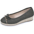 Ballerines Isotoner Ballerines Femme corde talon compens&eacute; Kaki Vert Grenoble
