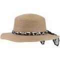 Chapeaux sur Grenoble : Chapeau Isotoner Chapeau Femme Canotier Foulard kaki c?ur Beige