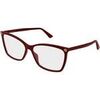 Lunettes de soleil Gucci GG0025O Cadres Optiques, Bordeaux/Transparent, 58 mm
