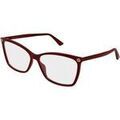 Lunettes sur Grenoble : Lunettes de soleil Gucci GG0025O Cadres Optiques, Bordeaux/Transparent, 58 mm