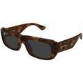 Lunettes sur Grenoble : Lunettes de soleil Saint Laurent SL 869 Lunettes de soleil, Havana/Gris, 57 mm