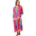 Robe Admas Robe estivale mi-longue boutonn&eacute;e manches longues Big Colors Multicolore