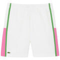 Shorts/Bermuda sur Grenoble : Short Lacoste Short Tennis l&eacute;ger bandes color-block Performance Confort Blanc