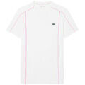 Tee-shirts sur Grenoble : T-shirt Lacoste T-shirt Sport Ultra Dry en piqu&eacute; technique liser&eacute;s B Blanc
