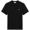 Tee-shirts sur Grenoble : T-shirt Lacoste T-shirt en coton jersey avec bande logo sur &eacute;paules Noir