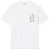 T-shirt Lacoste T-shirt en coton avec imprim&eacute; aquarelle Blanc Blanc