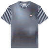 T-shirt Lacoste T-shirt en jersey textur&eacute; ray&eacute; Blue Clair Chambray/B Bleu