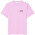 T-shirt Lacoste T-shirt en coton biologique imprim&eacute; tennis Albizia Rose Grenoble