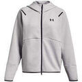 Vestes sur Grenoble : Veste Under Armour hirt &agrave; capuche Femme UNSTOPPABLE FL Gris