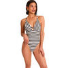 Maillots de bain Selmark Maillot de bain une pi&egrave;ce triangle pr&eacute;form&eacute; SAILOR Bleu