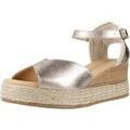 Chaussures d&eacute;contract&eacute;es femme sur Grenoble : Espadrilles Pitillos 10592p Dor&eacute;