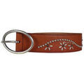 Ceintures sur Grenoble : Ceinture Saint Laurent Ceinture clout&eacute;e Marron