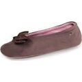 Chaussons / Pantoufles sur Grenoble : Chaussons Isotoner Chaussons ballerines Femme N?ud Pr&eacute;cieux Taupe rose Marron