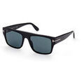 Lunettes sur Grenoble : Lunettes de soleil Tom Ford FT0907 DUNNING-02 Lunettes de soleil, Noir/Bleu, 55 mm
