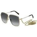 Lunettes sur Grenoble : Lunettes de soleil Givenchy GV 7183/S Lunettes de soleil, Or/Gris, 63 mm Dor&eacute;