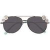 Lunettes de soleil enfant Isotoner Lunettes de soleil Enfant Fille 4-6 ans Pilote Argent
