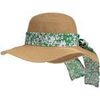 Chapeau Isotoner Chapeau Femme capeline Foulard fleurs vertes