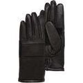 Gants sur Grenoble : Gants Isotoner Gants Femme sp&eacute;cial v&eacute;lo en cuir tactiles Noir Noir