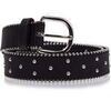 Ceinture Isotoner Ceinture Femme d&eacute;tails clous Noire Noir