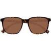 Lunettes de soleil Isotoner Lunettes de soleil Mixtes rectangulaires &Eacute;caille Marron