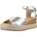 Chaussures d&eacute;contract&eacute;es femme sur Grenoble : Espadrilles Pitillos 10592p Argent&eacute;