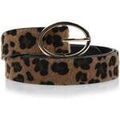 Ceintures sur Grenoble : Ceinture Isotoner Ceinture Femme L&eacute;opard boucle ovale Beige